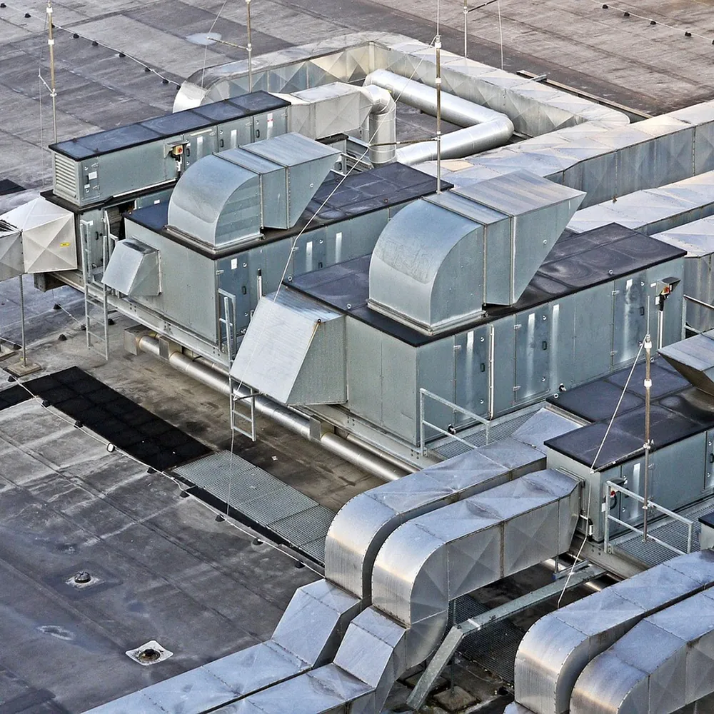 Toiture-terrasse d'un bâtiment industriel